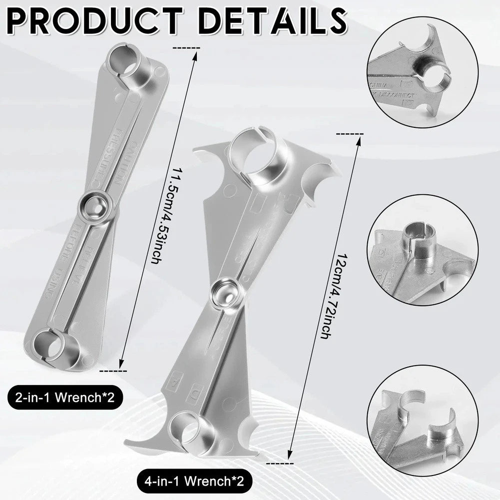 4X AC Fuel Line Disconnect Tool Kit for HVAC Repair