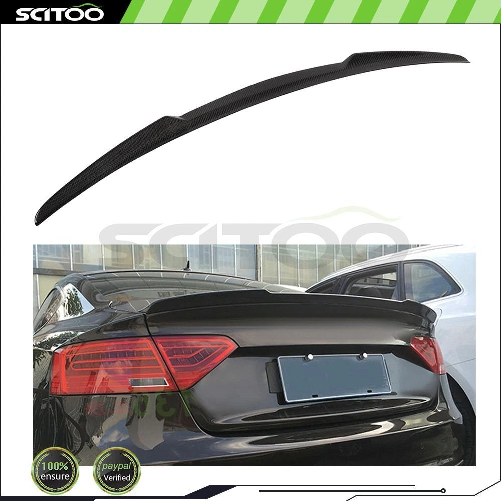Rear Trunk Lid Spoiler for Audi A5 Coupe (2008–2016) Carbon Fiber
