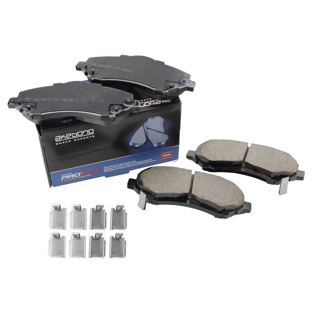 Set of 4 Akebono ProACT Front Ceramic Disc Brake Pads for Chrysler Dodge Jeep Ram VW