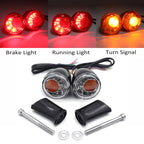Clear Rear LED Running Brake Turn Signal Indicator Light for XL 883 1200 (1992–2017)