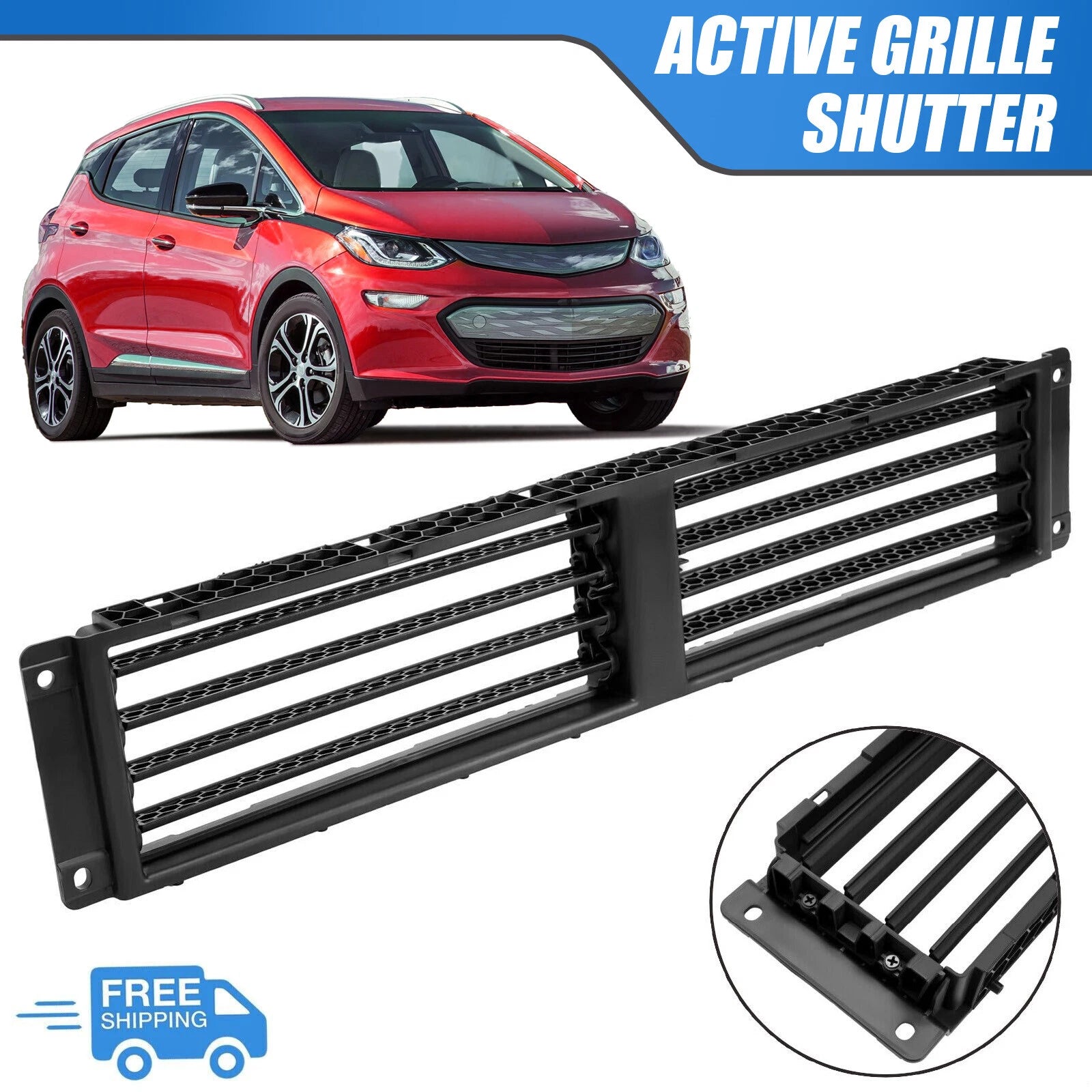 Front Bumper Lower Grille Air Shutter for Buick Lacrosse, Chevy Malibu (2021)