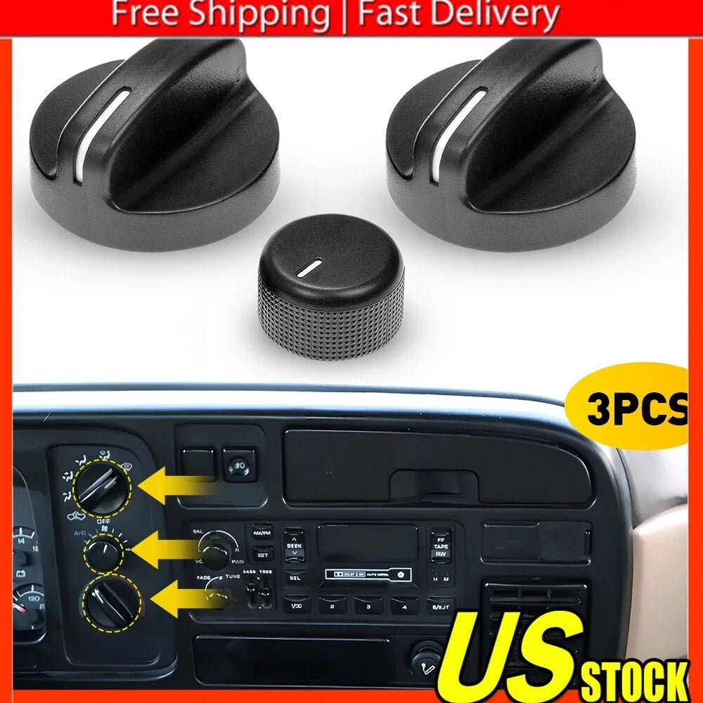 AC Fan Temperature Control Knob Set for Dodge Ram 1500 2500 3500 (1994â1997)