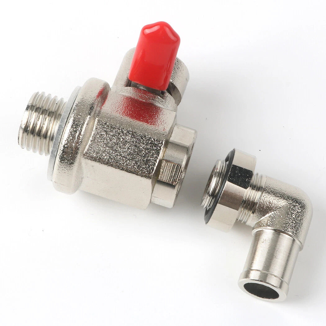 Oil Drain Valve L-Shape Hose End Combo (14mm-1.5) for