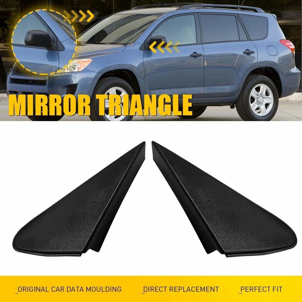 2pc Side Mirror Triangle Corner Cover Trim for Toyota RAV4 (2009–2012) EAX V