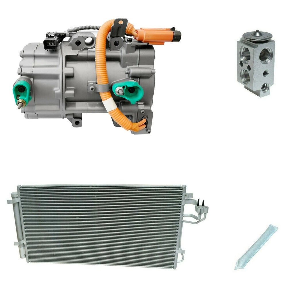 AC Compressor Kit with Condenser for Hyundai Sonata Hybrid 2.4L (2012–2015)