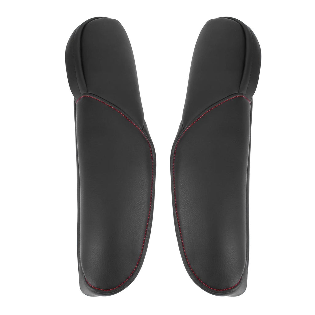 Pair Front Seat Armrest Covers for Honda CR-V (2010–2011) Black Red Line