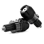 Pair Handlebar Grips Bar End Cap Plugs for Motorcycle ATV (CNC, Black)