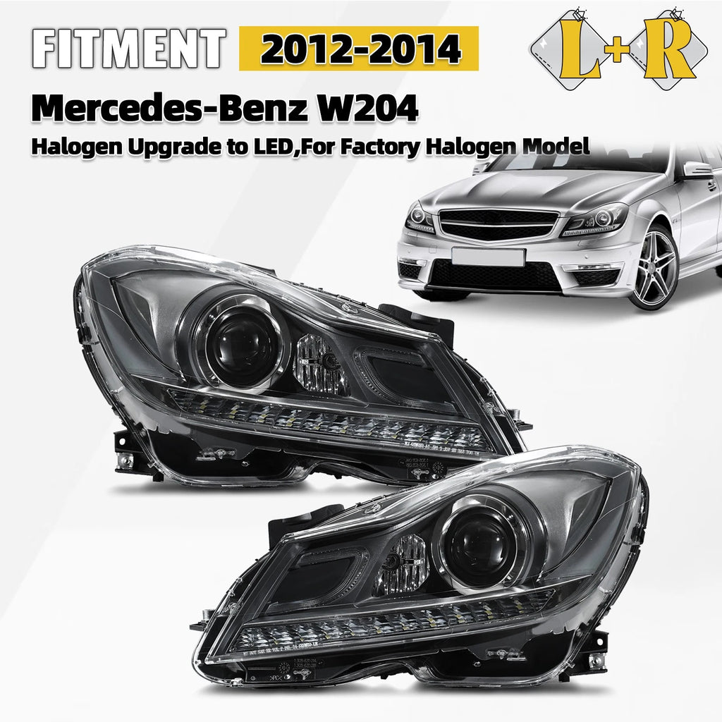 LED Projector Headlight for Mercedes Benz W204 C-Class (2012–2014)