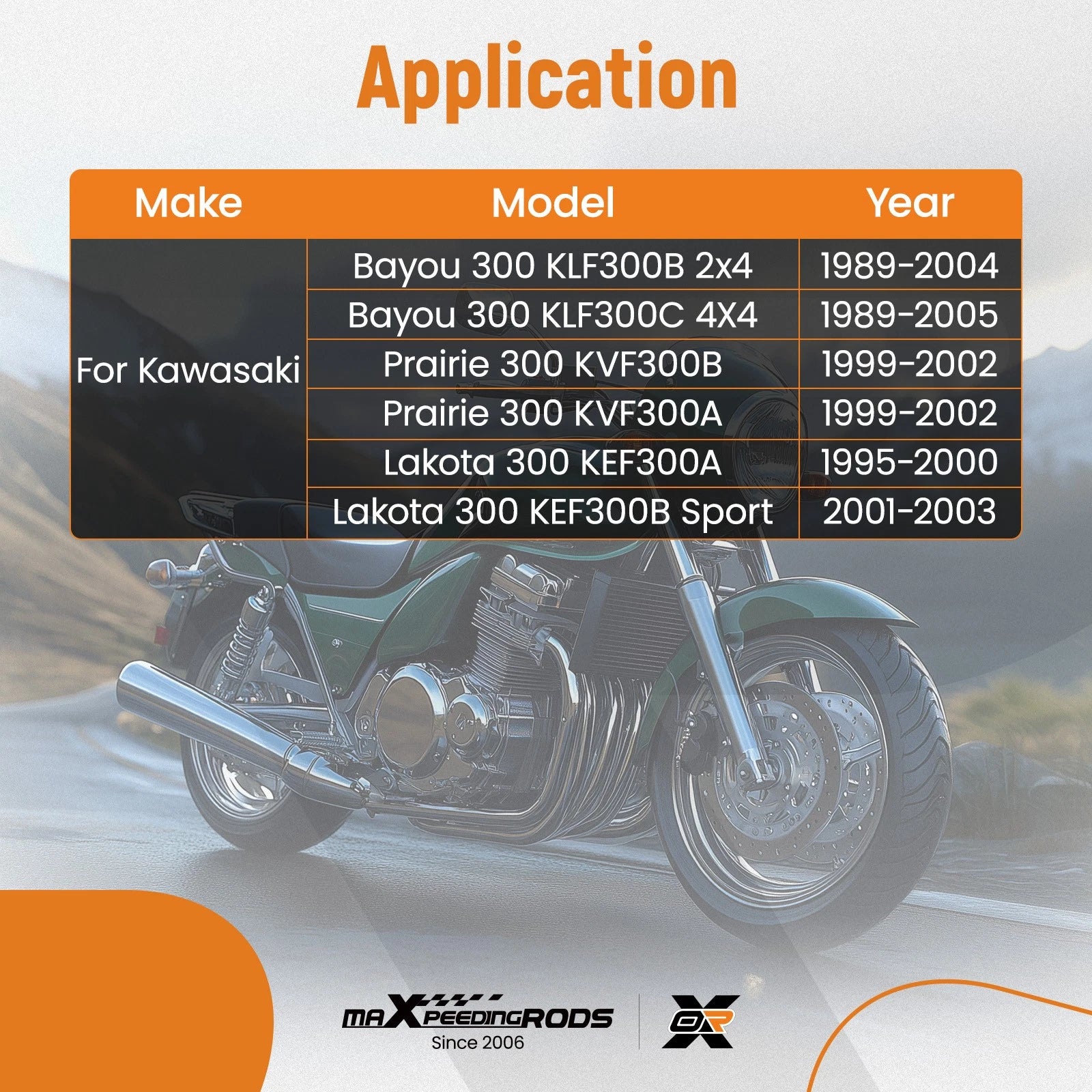 Top End Kit with Cylinder Jug Piston Gaskets for Kawasaki Bayou 300 (1989–2004)