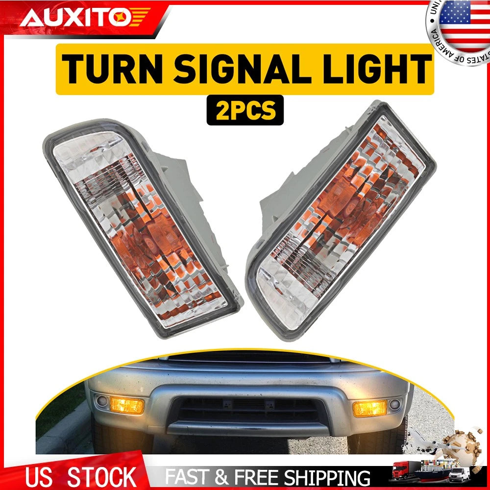 Set of 2 Clear Lens Turn Signal Lights for Toyota 4Runner (1999–2002)