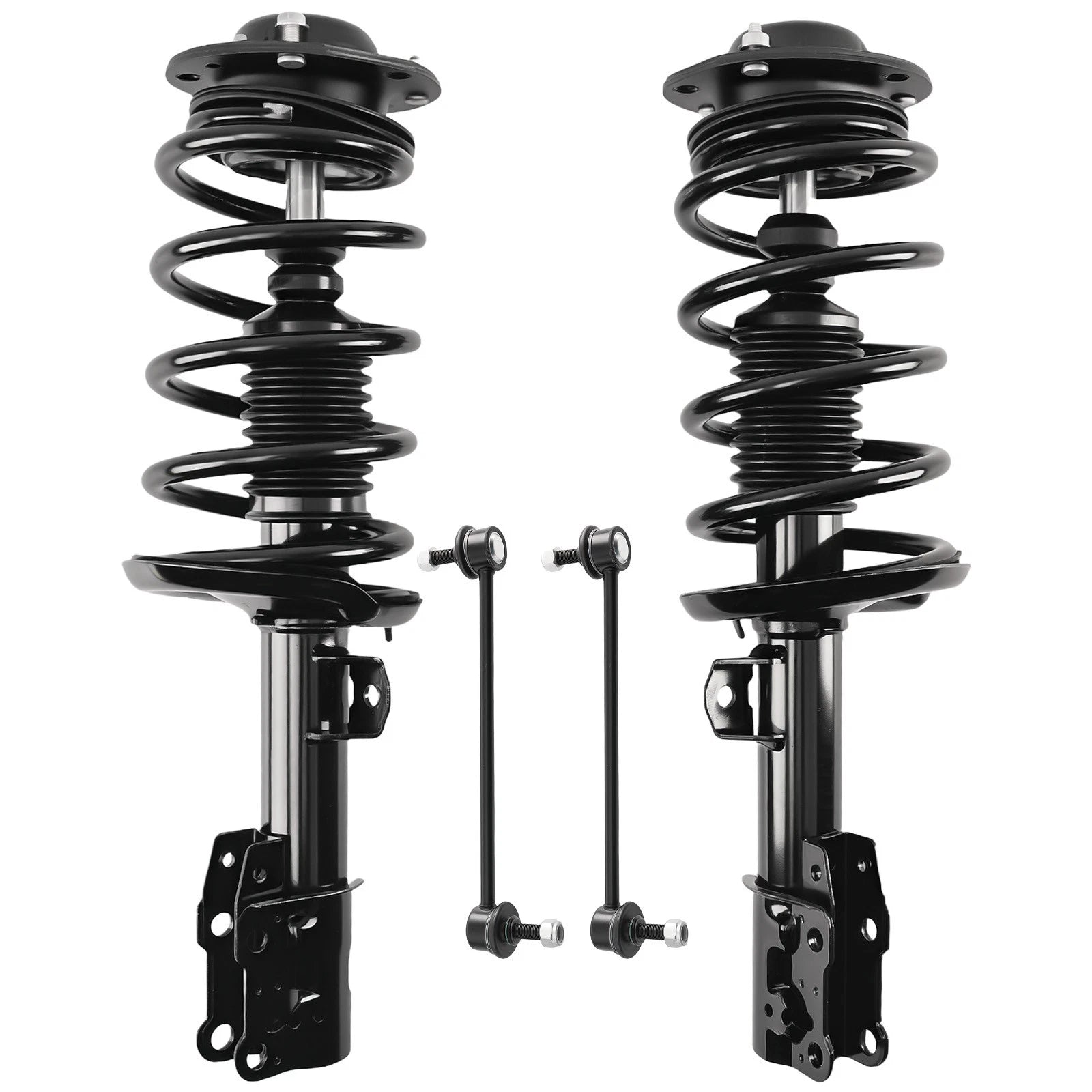 Front Struts Coil Spring Sway Bar Link for Chevy Malibu (2004–2012) & Saturn Aura (2007–2009)