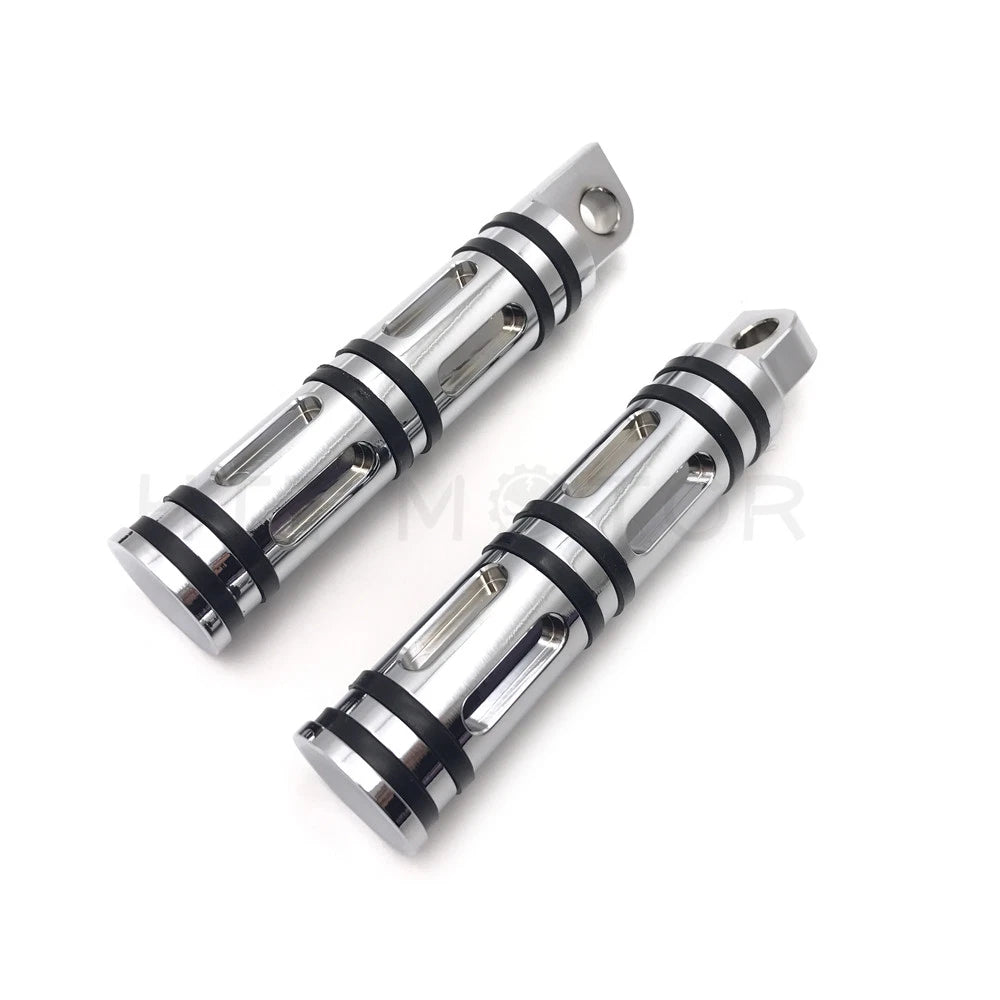 Chrome CNC Foot Pegs for Harley Motorcycle Touring (Male Peg Mount)