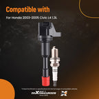 8x Ignition Coil & Spark Plug for Honda Civic L4 1.3L (2003–2005) 30521PWAS01