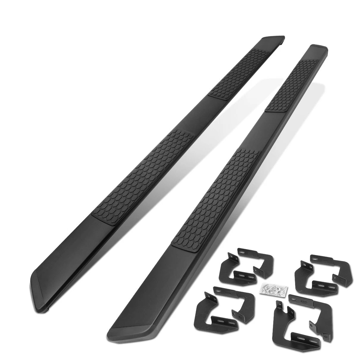 Set of 2 Running Boards for Toyota Tundra (2007–2021) 5" Black SS Nerf Bars