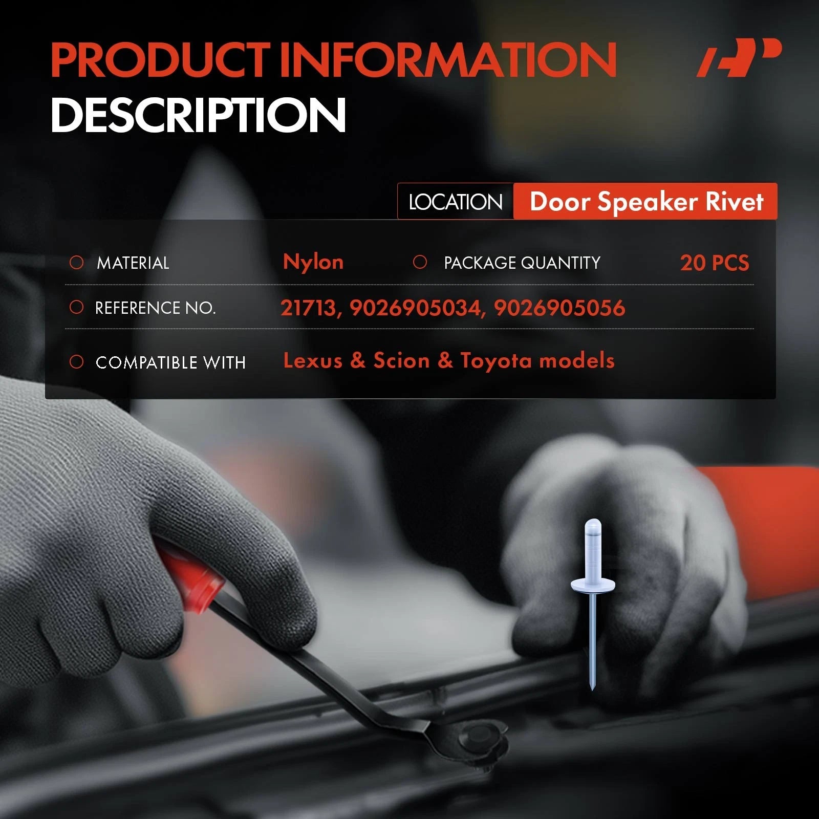 Rivet Fasteners Clip for Toyota RAV4 & Corolla (2019-2020)