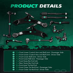 Set of 10 Ball Joints for Toyota Camry (2002–2012) Front Suspension Kit