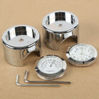 Handlebar Dial Clock Thermometer 7/8'' 1'' for Harley Cruiser