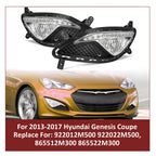 Set of 2 Clear Lens Fog Lights for Genesis Coupe (2013–2017)