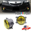 2X 3000K Gold Yellow Fog Lights for Acura TSX RDX TL ILX Honda CR-V Pilot (2011–2015)