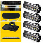 Set of 4 Strobe Dash Flash Warning Light Bars for Car Truck