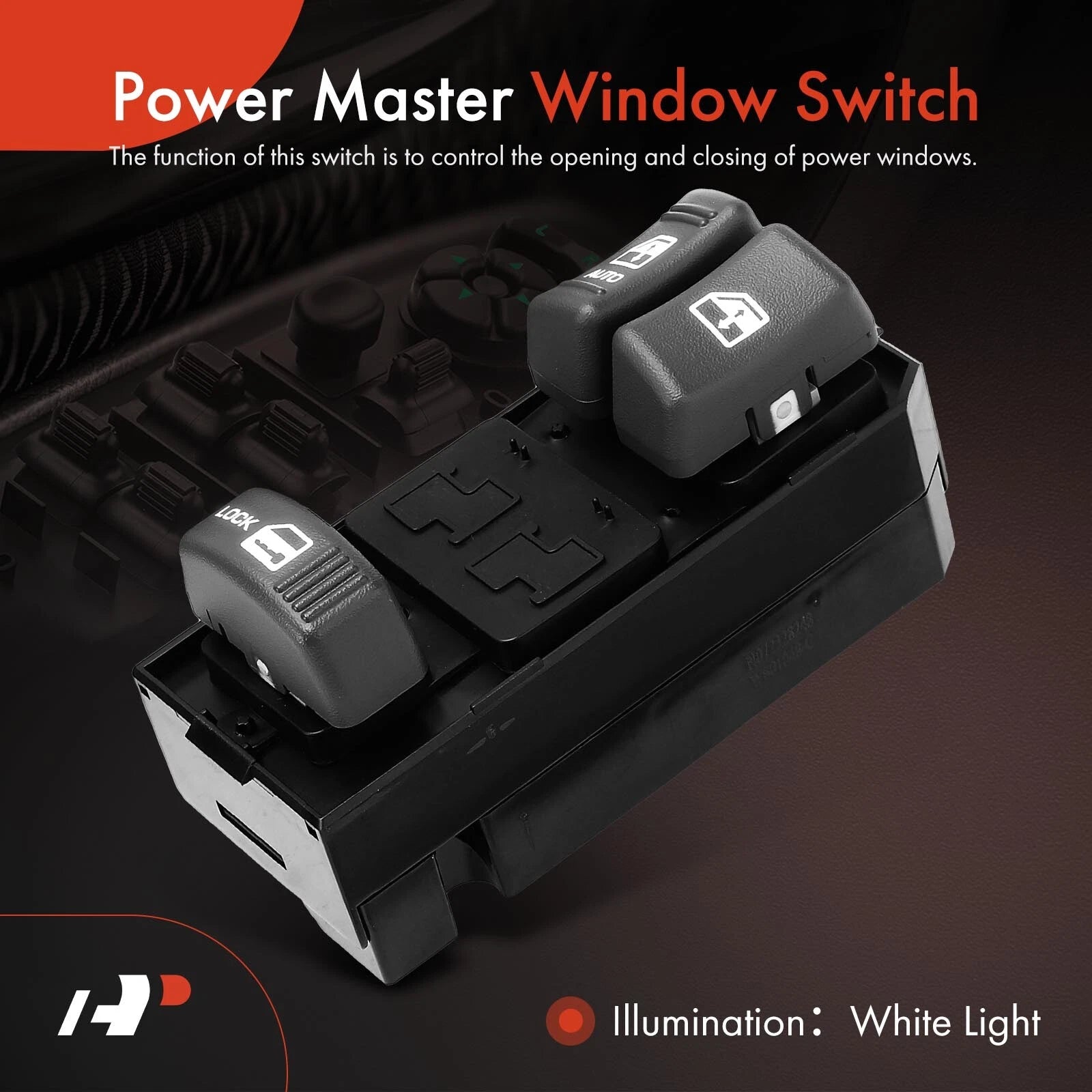 Front Left Power Window Switch for Chevrolet Tahoe, GMC Yukon (1996–1999)