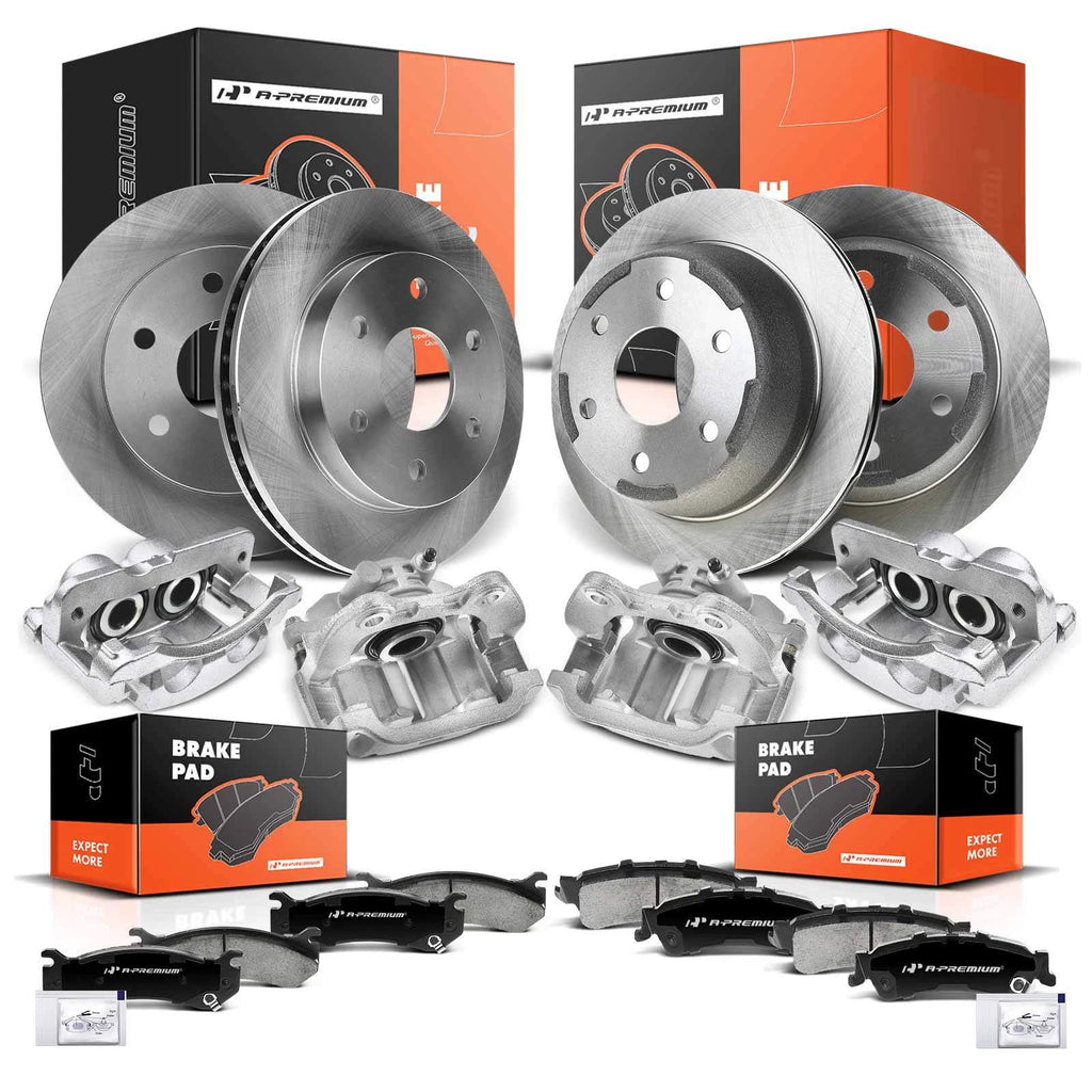 Set of 16 Disc Brake Rotors, Pads & Calipers for Chevy Silverado 