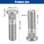 10 Pcs M12x1.5 Wheel Lug Stud for Ford Focus ESCORT (No.J00Y33062)
