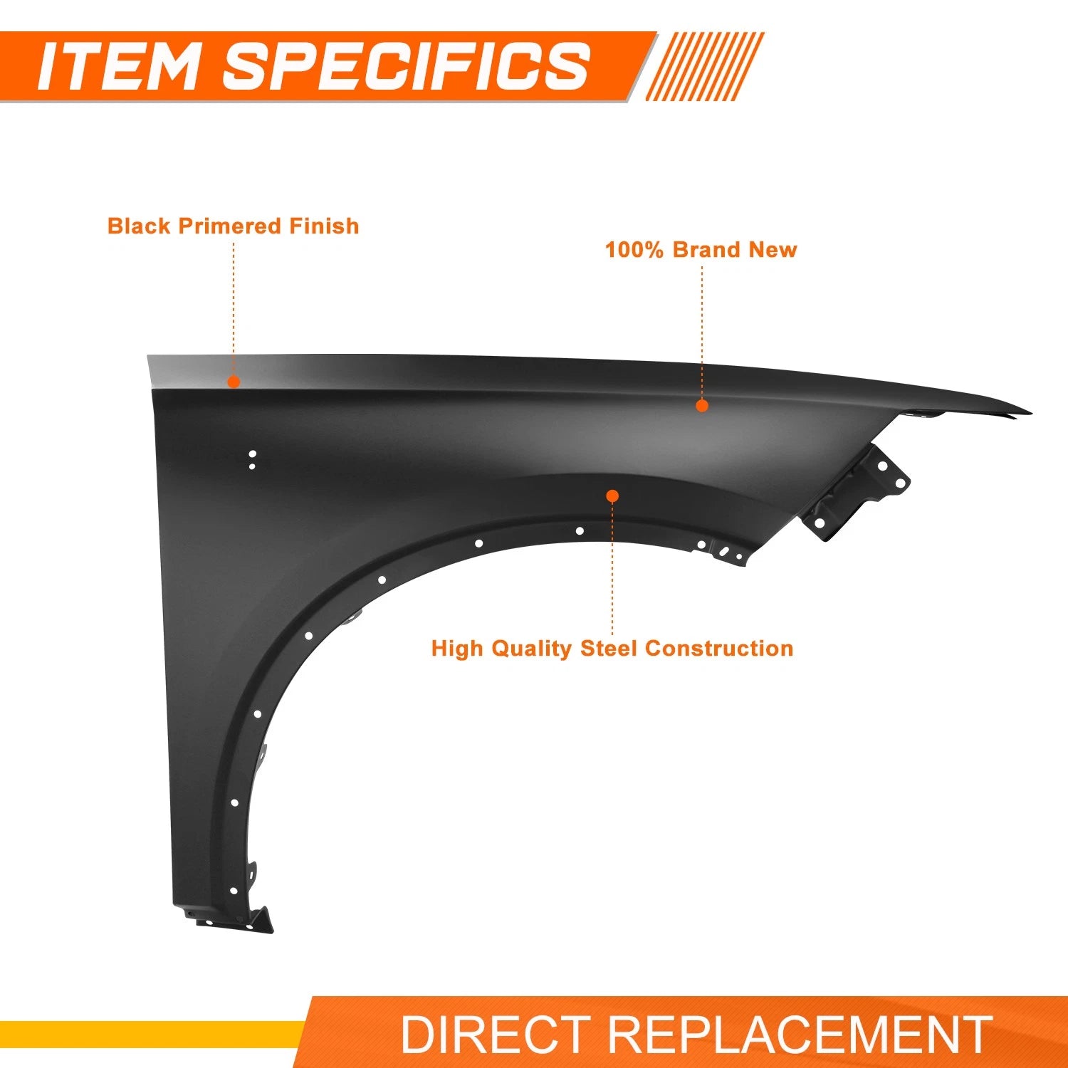 Steel Front Passenger Fender Panel for Cadillac XTS (2013–2019)