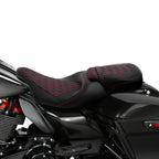Gel Seat for Harley Electra Street Road Glide (2009–2023) - Black Red