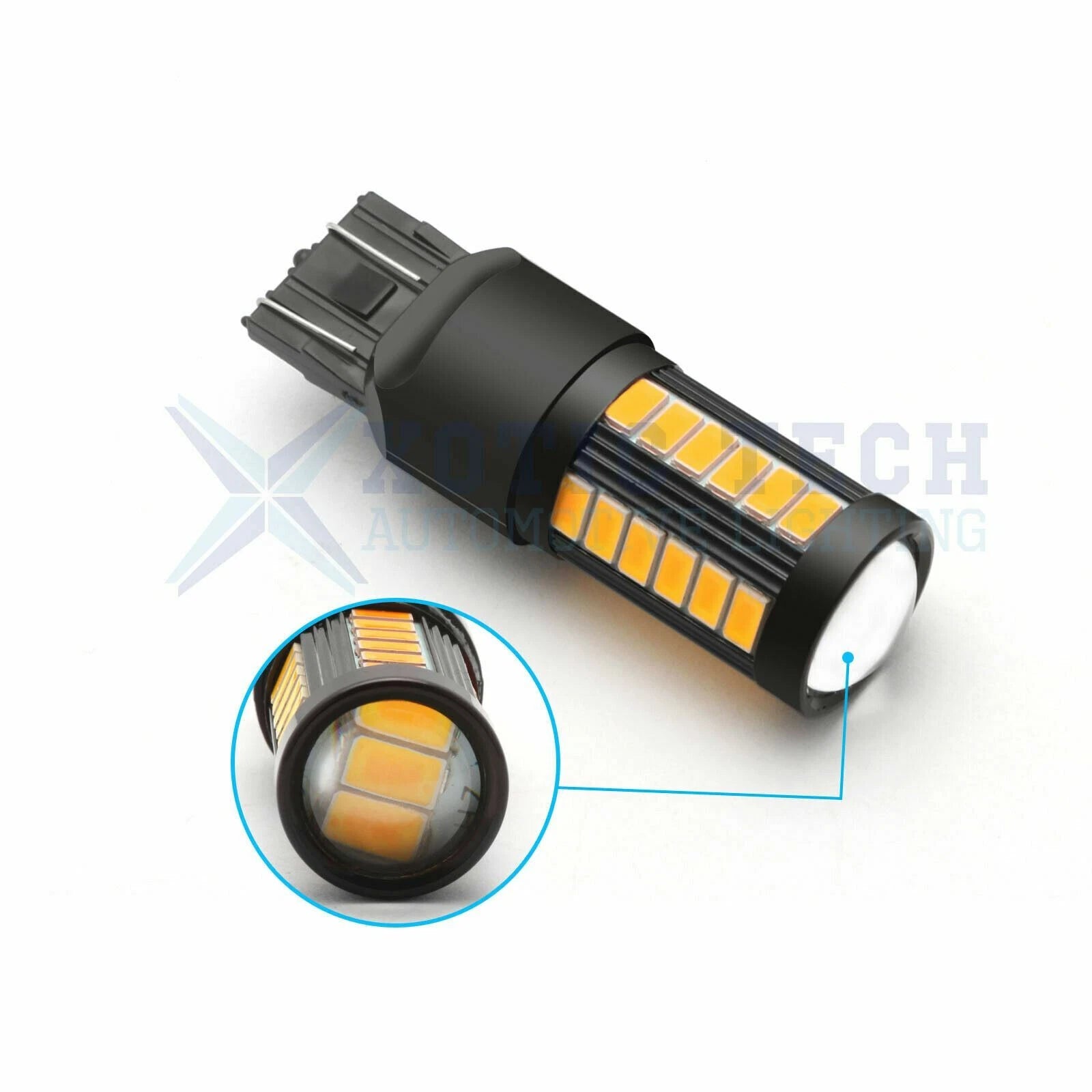 Amber LED Rear Turn Signal Light Bulbs for 2Pcs (7440-7444) (990-991)