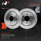 Rear Drilled Brake Rotor for Ford F-150 (2015–2017) w/Electric Parking Brake