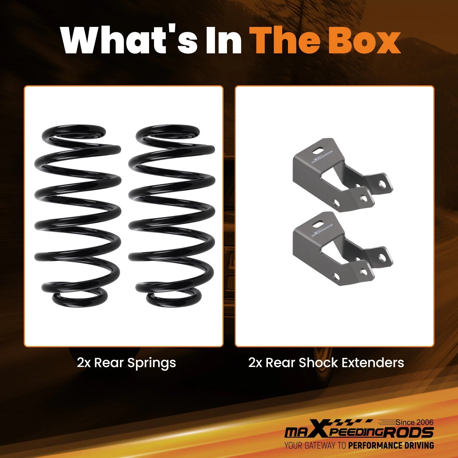 Rear 3" Lowering Spring for Escalade Yukon Avalanche (2000–2006) 2WD 4WD