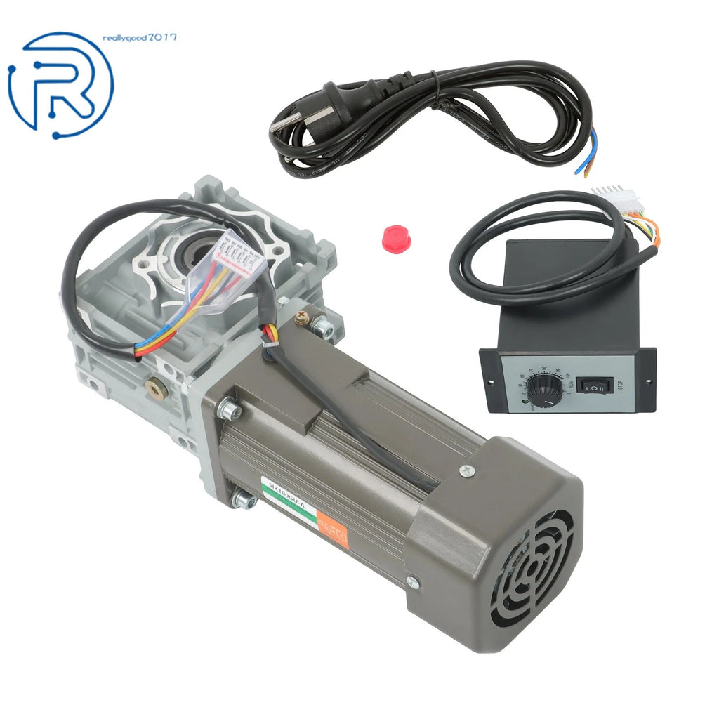 Worm Gear Reducer Gearbox for AC Motor (110V, 180W)