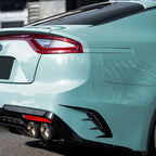 2pcs Gloss Black Rear Bumper Side Vent Canard Cover for KIA Stinger GT (2017–2023)