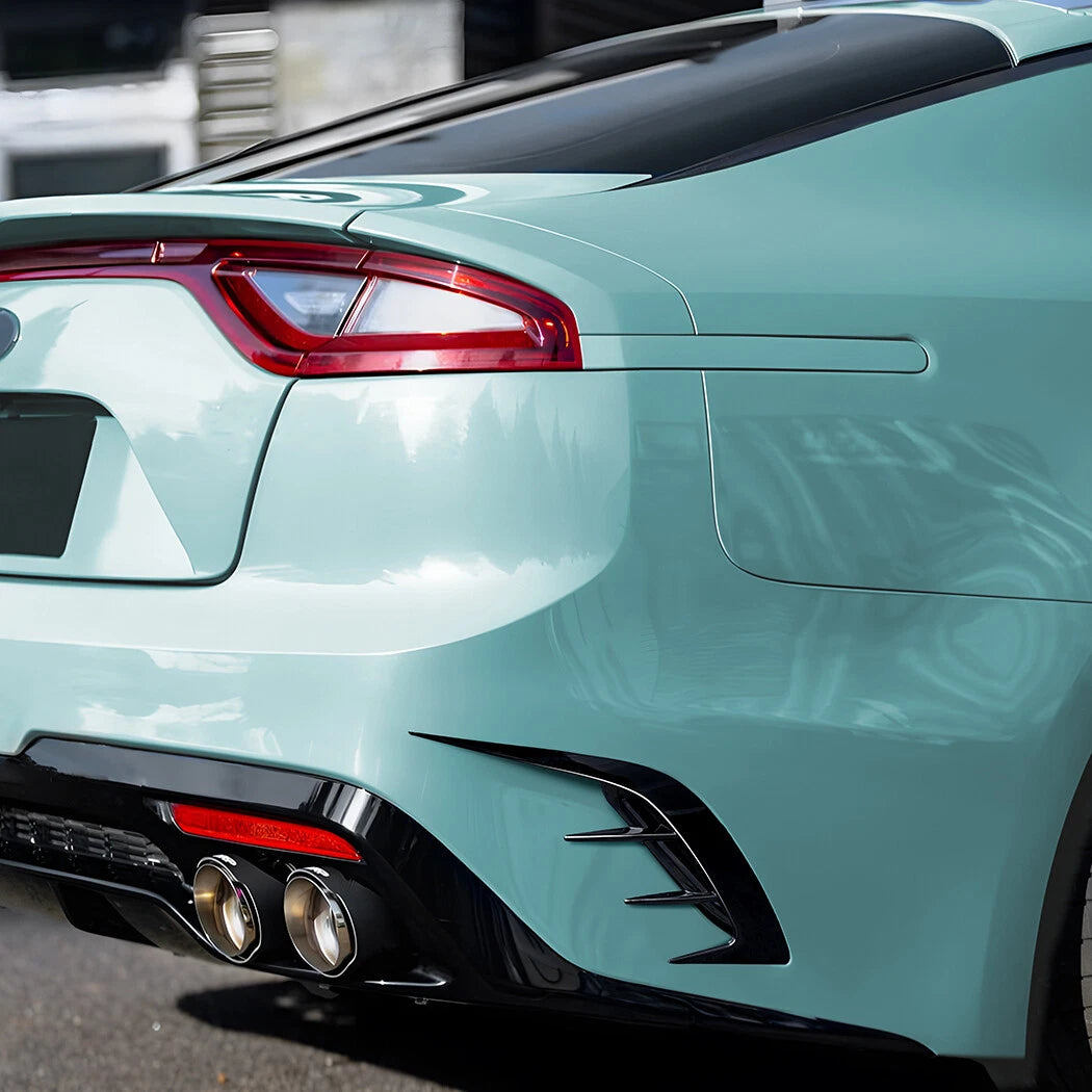 2pcs Gloss Black Rear Bumper Side Vent Canard Cover for KIA Stinger GT (2017–2023)