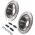 Rear Brake Rotors & Ceramic Pads for Infiniti FX35 FX37 FX45 JX35 M35H M37 M56 (2003–2013)