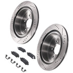 Rear Brake Rotors & Ceramic Pads for Infiniti FX35 FX37 FX45 JX35 M35H M37 M56 (2003–2013)