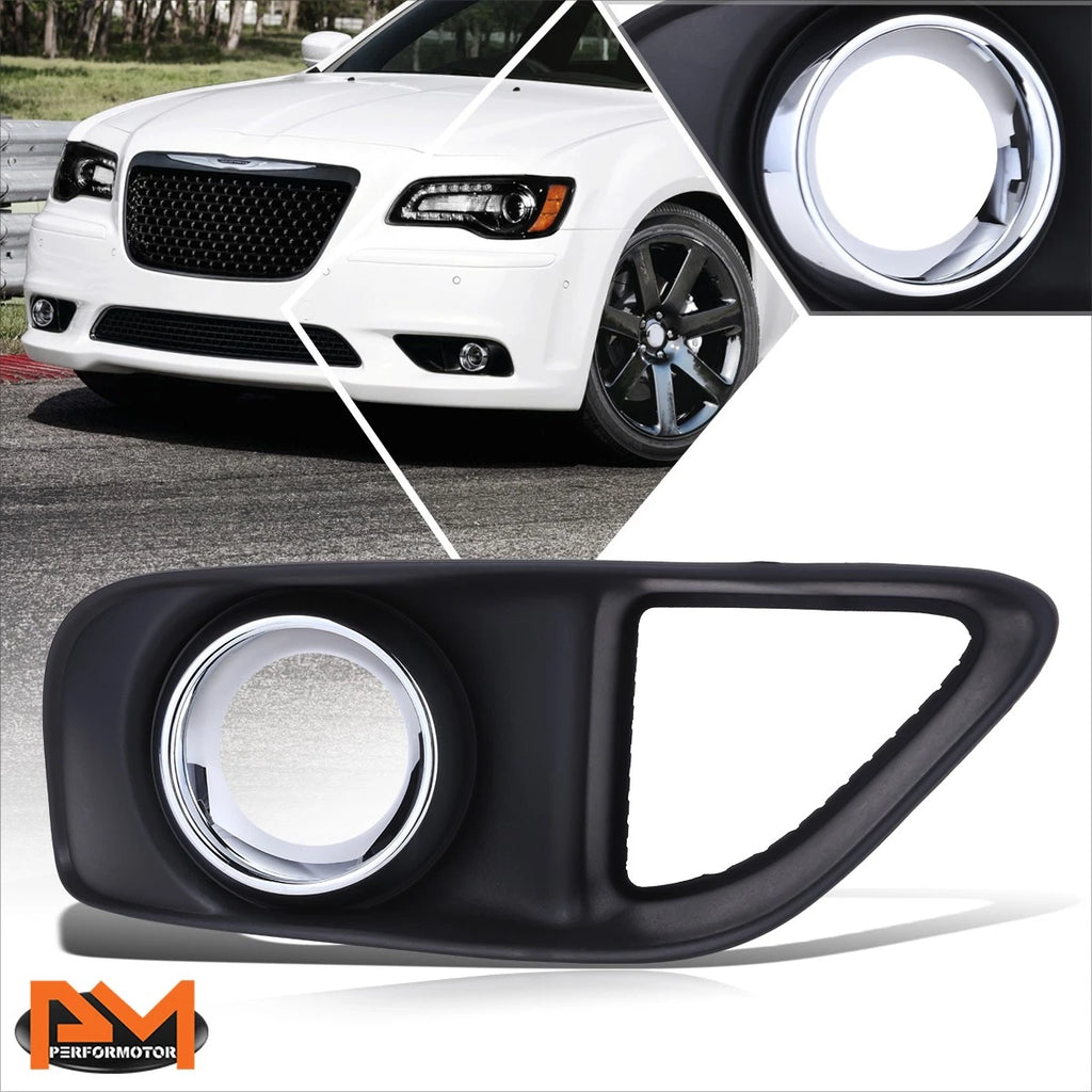 Fog Light Bezel for Chrysler 300 (2012–2014) Right Side Smooth Black