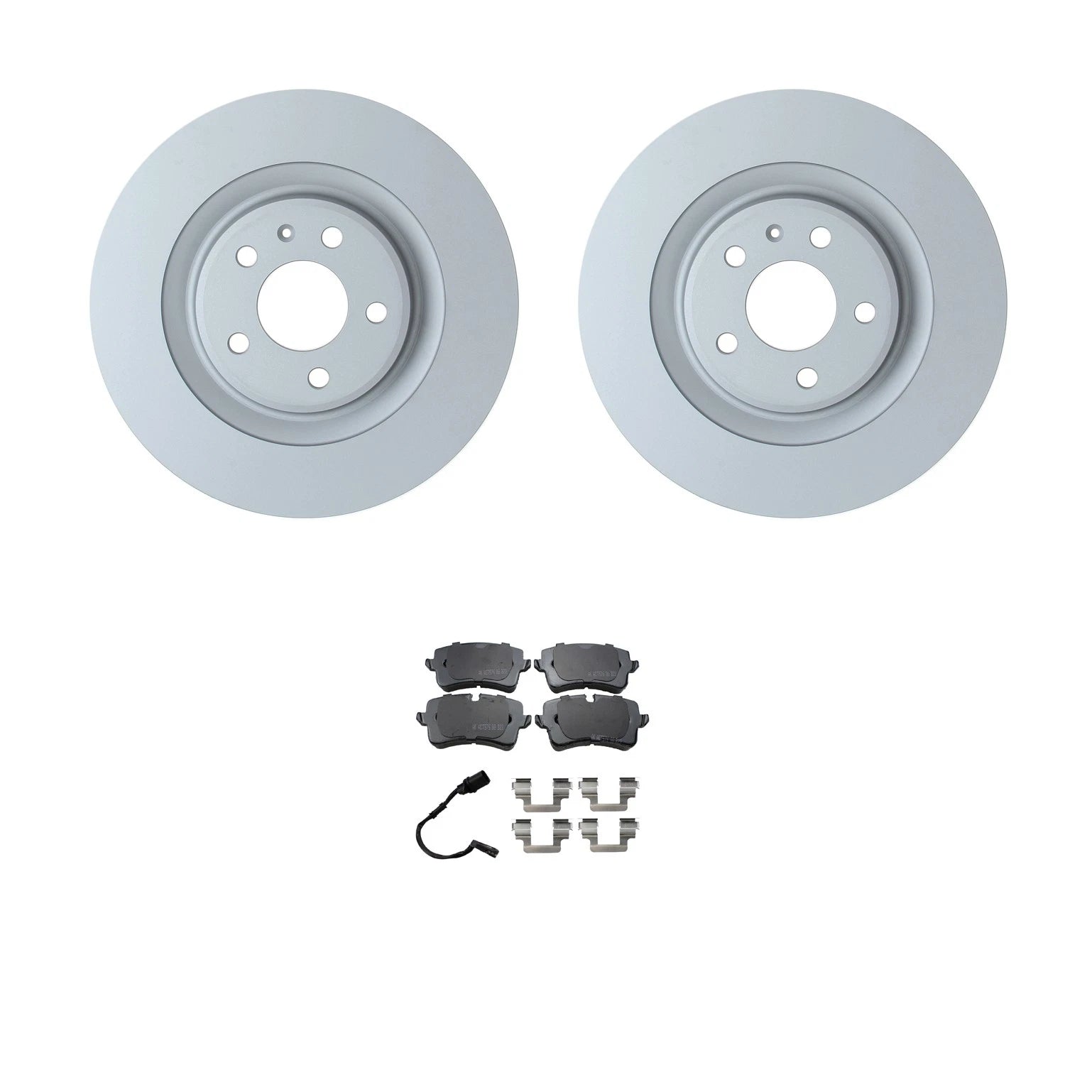Zimmerman Rear Rotors & Akebono Brake Pads Kit for Audi A6 A7 S6 S7 (2012–2020)