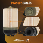 Set of 12 Fuel Filters for Detroit Diesel DD13 DD15