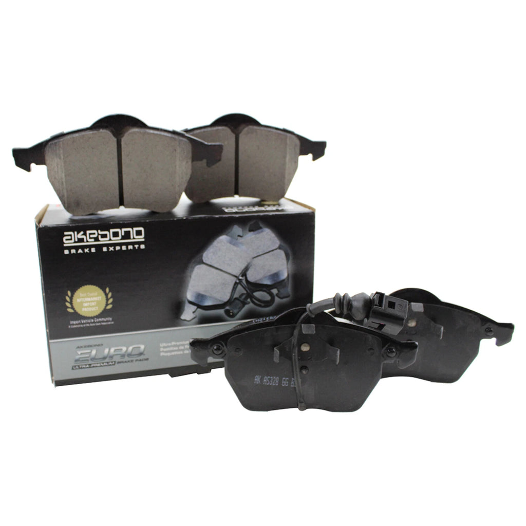 Set of 4 Akebono EURO Front Ceramic Disc Brake Pads for Audi TT Quattro (2000–2014)