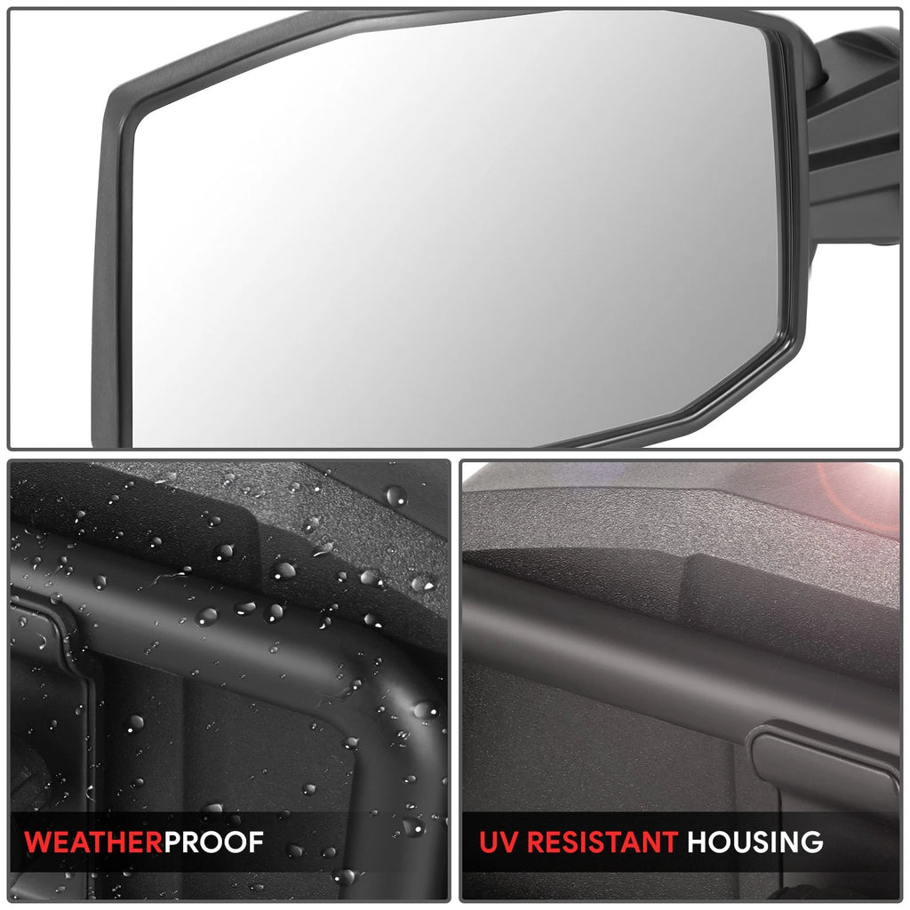 Universal UTV Side Foldable View Mirrors for Roll Cage Bar Mount