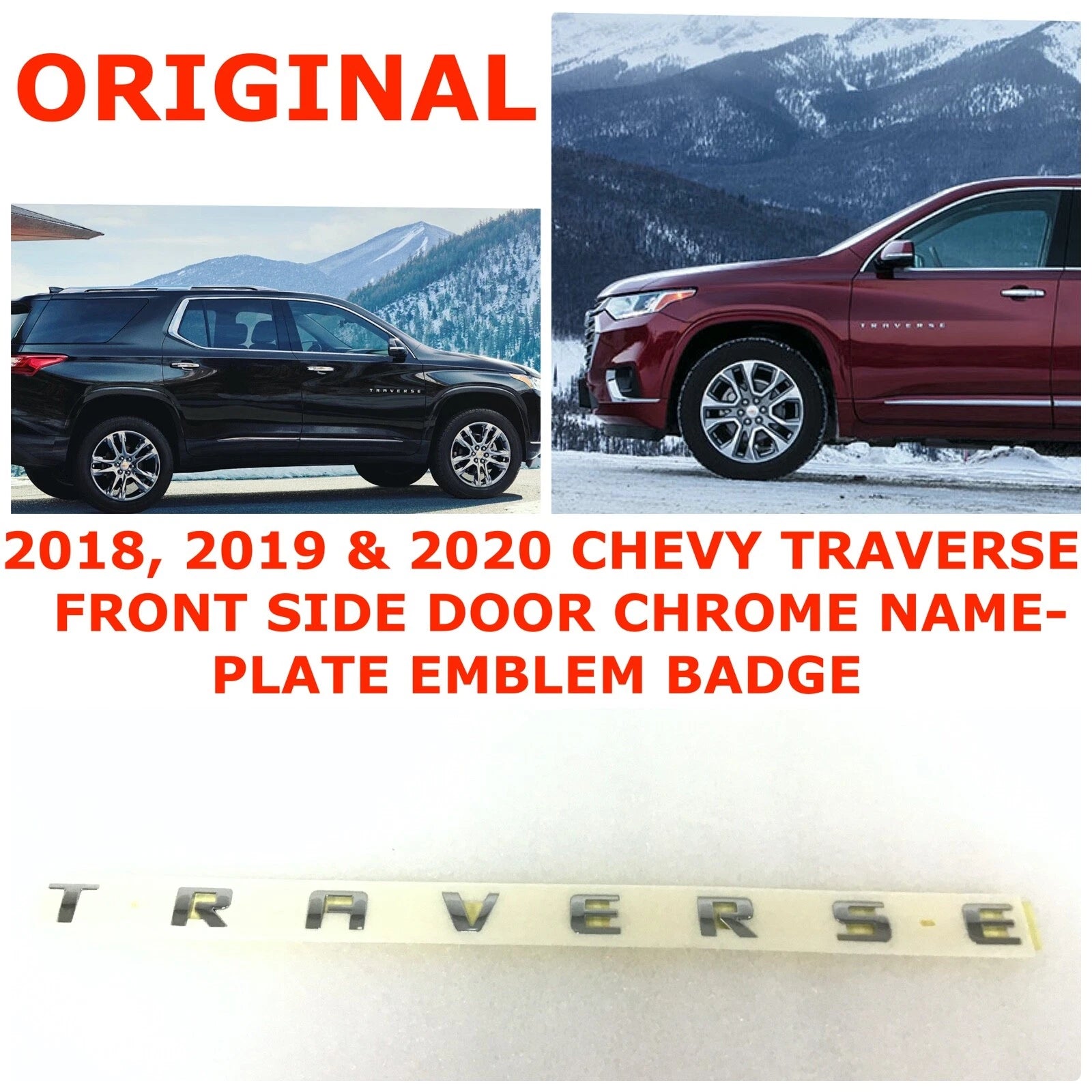 Chrome Emblem Badge for Chevrolet Traverse (2018–2020) 23259082