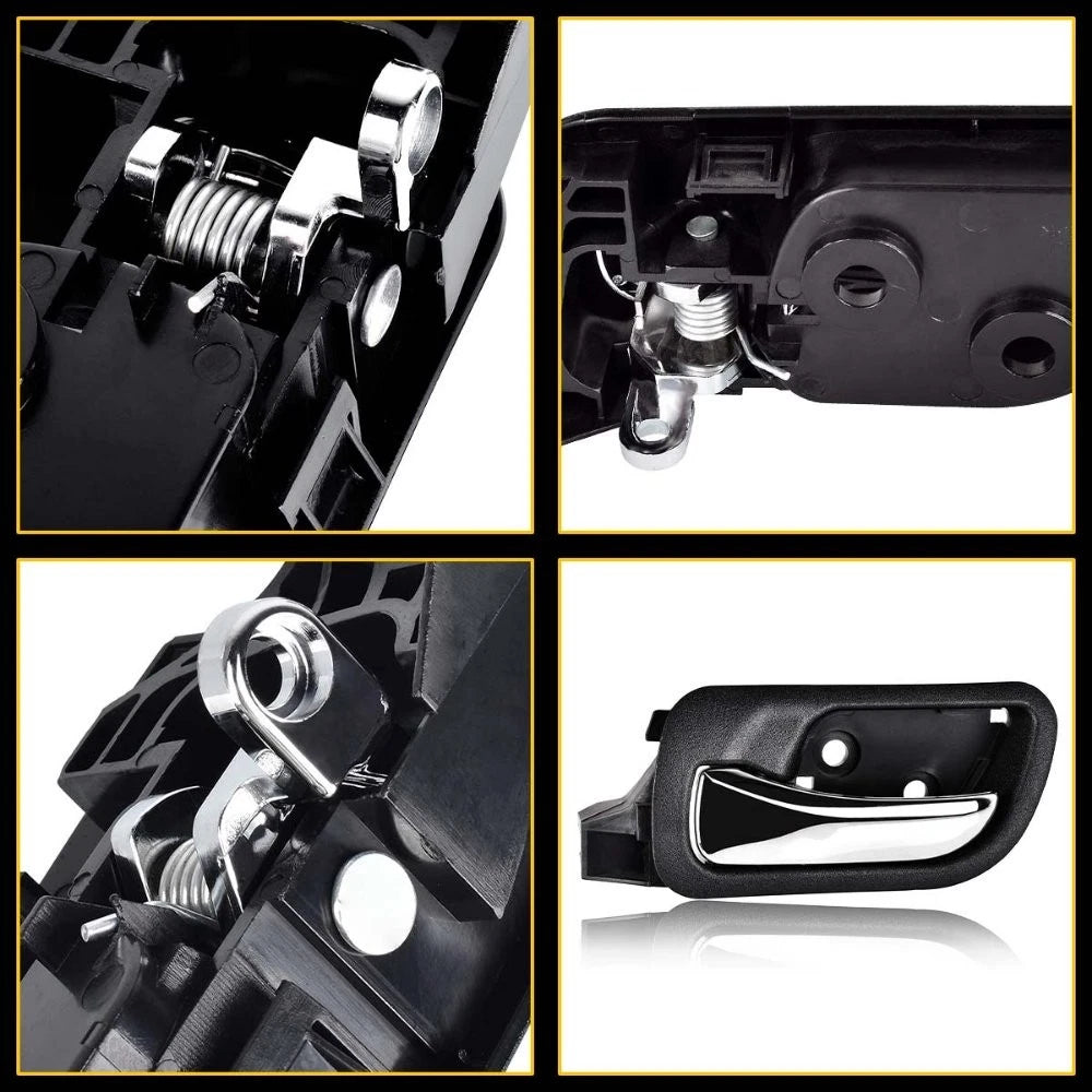 Set of 2 Front Inside Black Door Handles for Honda Accord (2003–2007)