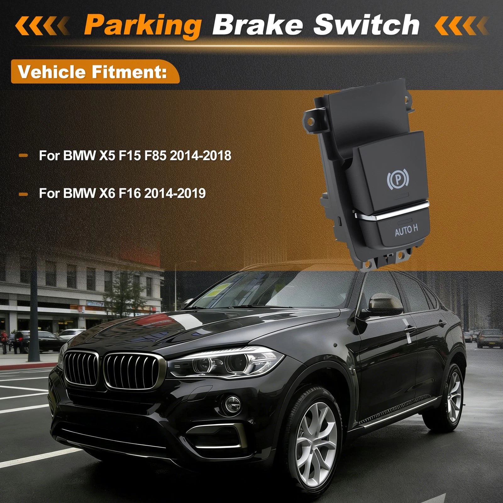 Parking Brake Switch 61319349036 for BMW X5 F15 F85 (2014–2018) & X6 F16 (2014–2019)