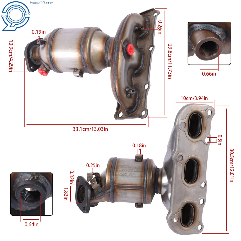 Set of 2 Catalytic Converters for Kia Sorento (2014-2019)