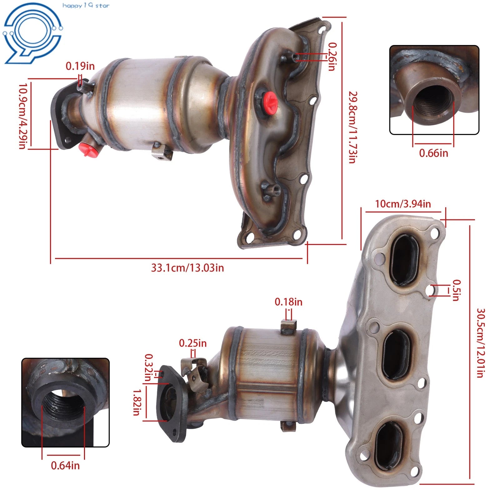 Set of 2 Catalytic Converters for Kia Sorento (2014-2019)