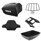 Matte Black Backrest Mount Rack for Harley Touring (2014–2026)