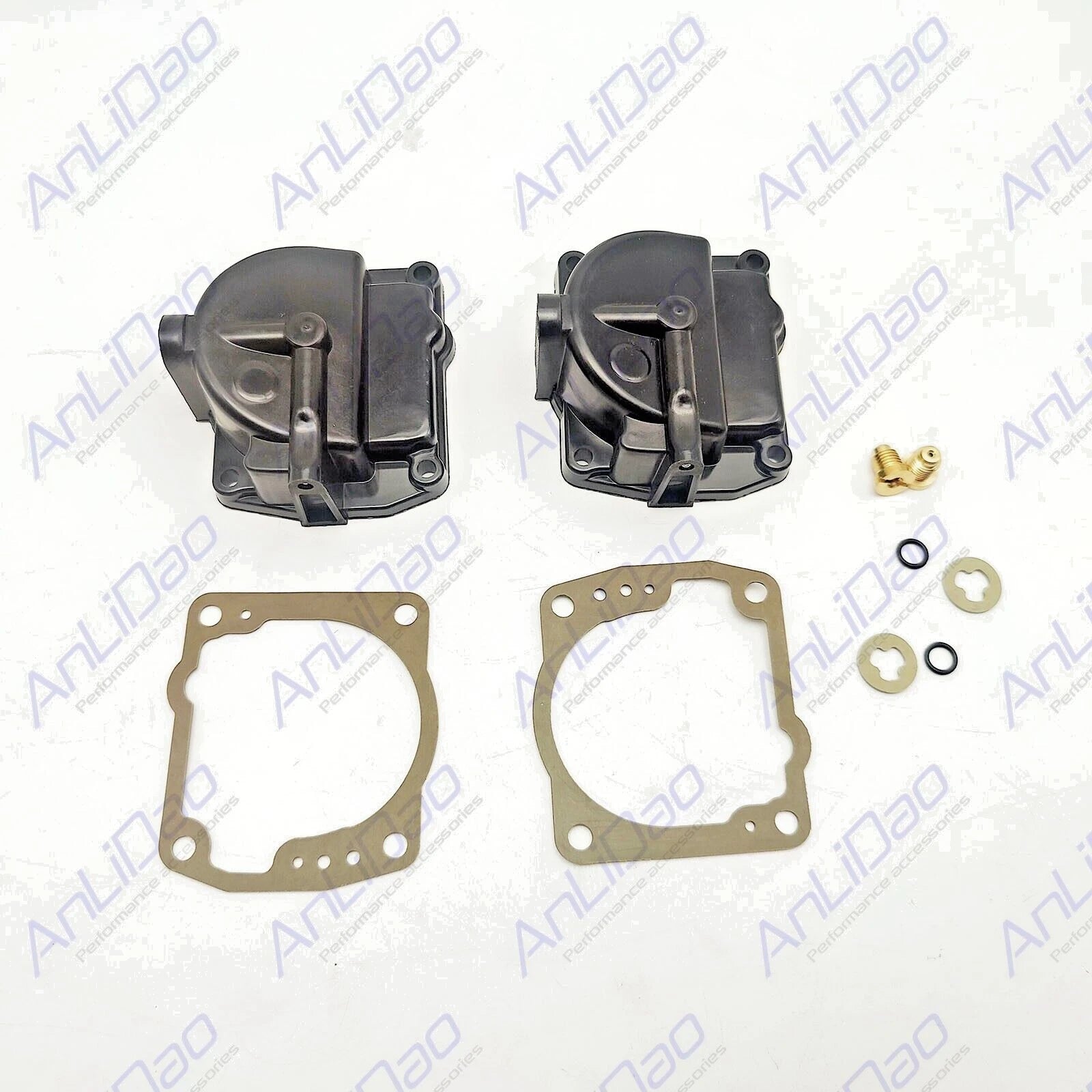 2Pcs Carburetor Float Bowl Chamber w/Gasket for Johnson Evinrude (0433000, 766418)