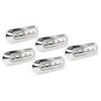 5 x LED White Side Clearance Marker Lights for Car Truck Trailer 12V